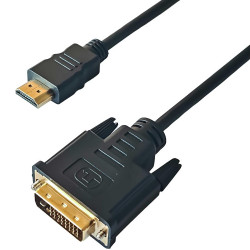 Καλώδιο HDMI σε DVI Yenkee YCH 515 1.4 4K/30Hz Gold Plated Μαύρο 2m 49790
