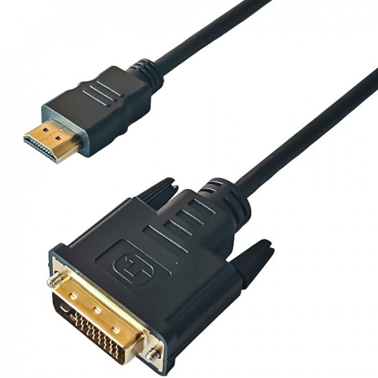 Καλώδιο HDMI σε DVI Yenkee YCH 515 1.4 4K/30Hz Gold Plated Μαύρο 2m 49790