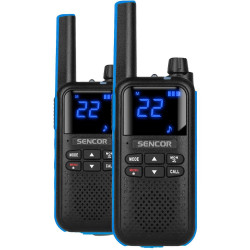 Walkie Talkie Sencor SMR 700 Blue με 16 Κανάλια VOX  IP54 Ακτίνα Λειτουργίας 8km και 2.5mm Jack 46575