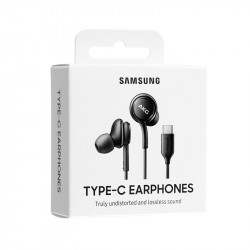Hands Free Stereo Samsung Earphones EO-IC100BB USB-C Μαύρο με Μικρόφωνο και Πλήκτρο Λειτουργίας 1.2m 33633