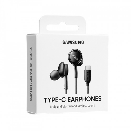Hands Free Stereo Samsung Earphones EO-IC100BB USB-C Μαύρο με Μικρόφωνο και Πλήκτρο Λειτουργίας 1.2m 33633