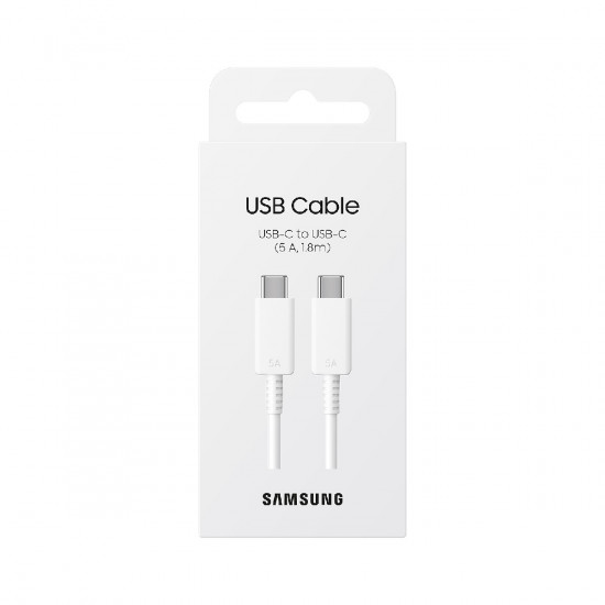Καλώδιο σύνδεσης Samsung EP-DX510JWEGEU USB-C σε USB-C Λευκό Original 5A 1.8m 37205
