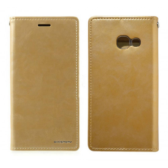 Θήκη Book Goospery Blue Moon Flip για Samsung SM-A320F Galaxy A3 (2017) Χρυσαφί by Mercury 19675