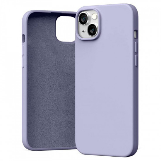 Θήκη Goospery Silicone για Apple iPhone 14 Plus Lavender Grey 38361