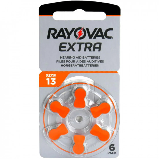 Μπαταρίες Ακουστικών Βαρηκοΐας Rayovac 13 Extra Advanced 1.45V Τεμ. 6 21012