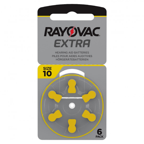 Μπαταρίες Ακουστικών Βαρηκοΐας Rayovac 10 Extra Advanced 1.45V Τεμ. 6 20711