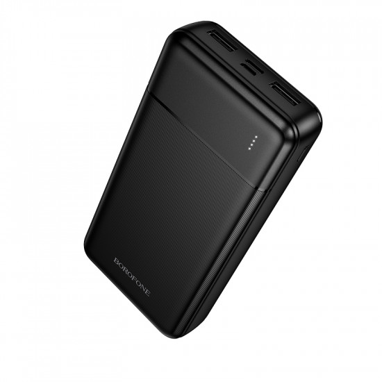 Power Bank Borofone BJ88A Clever 20000mAh 5V/2A με 4 Θύρες 1xUSB-C 2xUSB-A 1xMicroUSB και LED Ένδειξη Μπαταρίας Μαύρο 51380