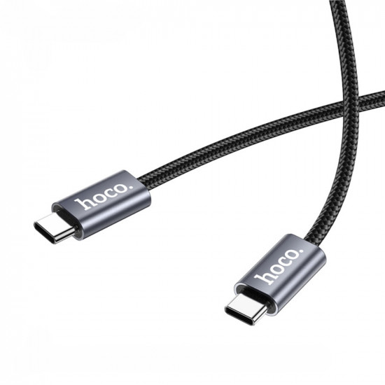 Καλώδιο Hoco DU48 Times USB-C σε USB-C 240W 5A High Power Fast Charging Braided Μαύρο 1.8m 51426