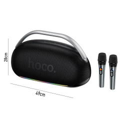 Φορητό Ηχείο Wireless Hoco HT2 Melody TWS v5.4 6000mAh IPX4 300W με USB MicroSD AUX RGB Φωτισμό και Δυο Ασύρματα Μικρόφωνα 51121
