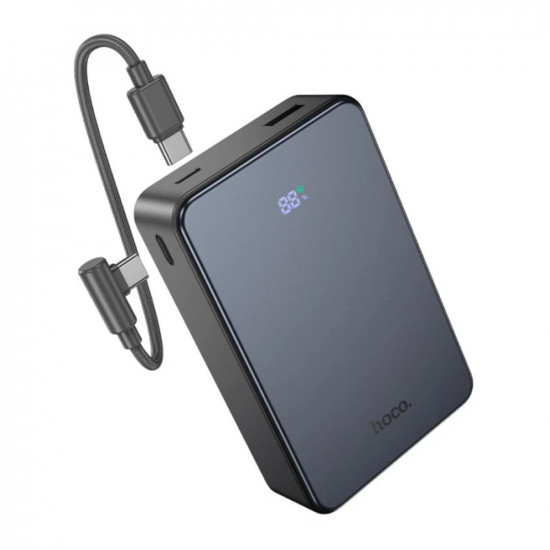 Power Bank Hoco J170A Starlight 20000mAh 1xUSB-A 22.5W 2xUSB-C PD20W Digital LED Ένδειξη Μπαταρίας και Braided Καλώδιο USB-C σε UB-C Μαύρο 51103