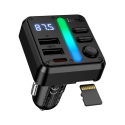 Bluetooth FM Transmitter Hoco E89 Libre 45W με 2xUSB-A και 1xUSB-C PD30W BT v5.4 Υποστηρίζει Αναπαραγωγή Μουσικής απο USB ή Κάρτα SD και Απάντηση Κλήσεων 51106