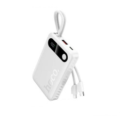 Power Bank Hoco J171A Edge 20000mAh 1xUSB-A 22.5W 1xUSB-C PD20W Digital LED Ένδειξη Μπαταρίας και Braided Καλώδιο USB-C και Lightning Λευκό 51360
