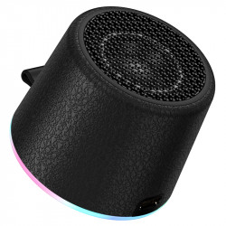 Φορητό Ηχείο Wireless Hoco HC49 Shine Mini Μαγνητικό TWS Hi-Fi Audio v6.0 700mAh 8W εως 4 Ώρες Αναπαραγωγής και Πολύχρωμο Φωτισμό Μαύρο 51387