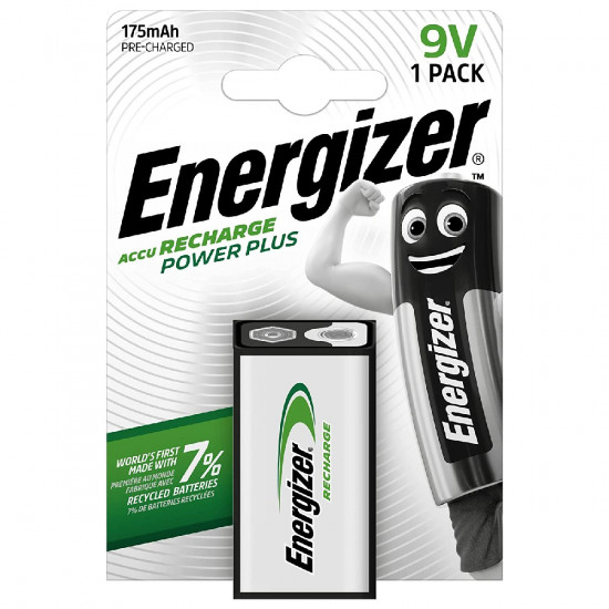 Μπαταρία Επαναφορτιζόμενη Energizer ACCU Recharge Power Plus HR22 175mAh size 9V 24610