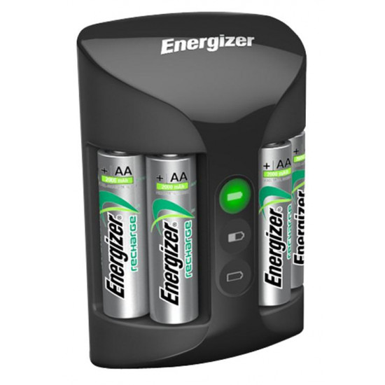 Φορτιστής Μπαταριών Energizer ACCU Recharge PRO για AA/AAA με 4 ΑΑ 2000mAh Μπαταρίες 24616