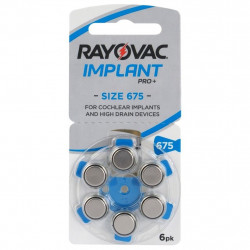 Μπαταρίες Ακουστικών Βαρηκοΐας Rayovac 675 Implant Pro 1.45V Τεμ. 6 46035