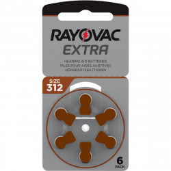 Μπαταρίες Ακουστικών Βαρηκοΐας Rayovac 312 Extra Advanced 1.45V Τεμ. 6 21011