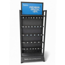 Stand Hoco HN12 S Επιδαπέδιο Σιδερένιο Γκρι (60x30x174 cm)  30 Γάντζων 51452