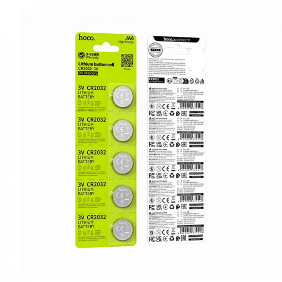 Buttoncell Lithium Hoco JA6 CR2032 Τεμ. 5 51096