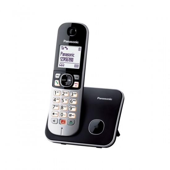 Ασύρματο Ψηφιακό Τηλέφωνο Panasonic KX-TG6851GRB Μαύρο με Δυνατότητα Λειτουργίας σε Διακοπή Ρεύματος, Μεγάλη Οθόνη και Ανοιχτή Ακρόαση 32636