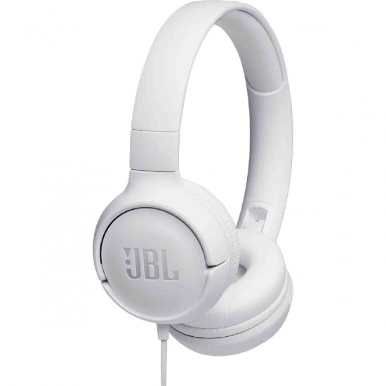 Ακουστικά Stereo On-ear JBL Tune 500 3.5mm Pure Bass Sound με Μικρόφωνο JBLT500WHT Λευκό 38172