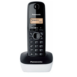 Ασύρματο Ψηφιακό Τηλέφωνο Panasonic KX-TG1611GRW Μαύρο-Λευκό με Αναγνώριση Κλήσης, Λειτουργία Αφύπνισης και Φωτιζόμενη Οθόνη 02811