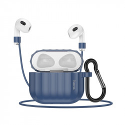 Θήκη Hoco WB22 Glory Series Silicone Protective Case Σκούρο Μπλέ για AirPods 2021 (3ης γενιάς) με Γάντζο 35899