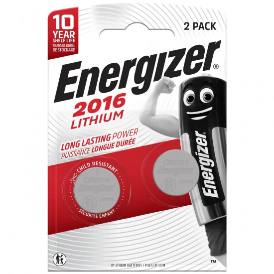 Buttoncell Lithium Energizer CR2016 3V Τεμ. 2 46294