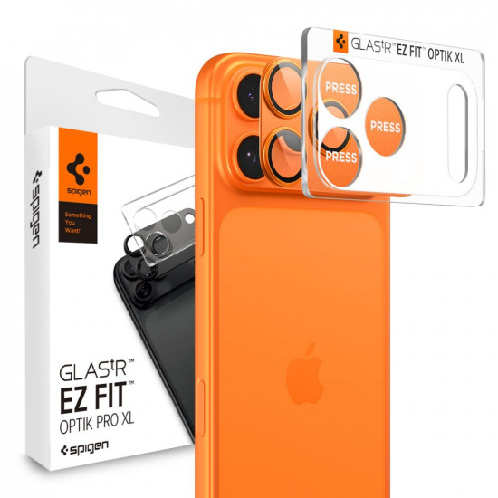 Προστασία Κάμερας Spigen Optik Pro XL Glass Ez Fit για Apple iPhone 17 Pro Πορτοκαλί 51816