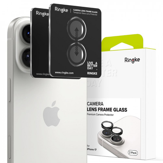 Προστασία Κάμερας με Πλαίσιο Ringke για Apple iPhone 17  Μαύρο 2 Τεμαχίων 51792