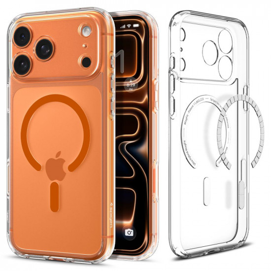 Θήκη Spigen Ultra Hybrid Magsafe για iPhone Apple 17 Pro Max Διάφανο-Πορτοκαλί 51775