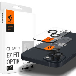 Προστασία Κάμερας Spigen Optik TR Ez Fit για Apple iPhone 14 14 Plus 15 15 Plus 2 Τεμαχίων Μαύρο 51817