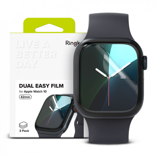 Προστασία οθόνης Ringke Dual Easy για Apple Watch Series 10 11 (42mm) Διάφανο 3 Τεμάχια 51787