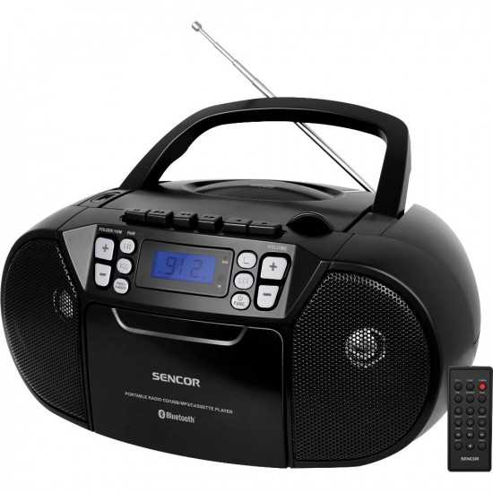 Ασύρματο ΡαδιοCD - Κασετόφωνο Sencor SPT 3907 B με CD/USB/BT 5.0 4W RMS (2x2W) 41546