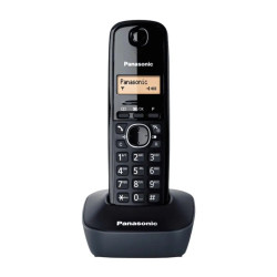 Ασύρματο Ψηφιακό Τηλέφωνο Panasonic KX-TG1611GRH Μαύρο με Αναγνώριση Κλήσης, Λειτουργία Αφύπνισης και Φωτιζόμενη Οθόνη 02809