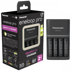 Φορτιστής Μπαταριών Panasonic Eneloop Pro BQ-CC55E Smart & Quick για AA/AAA + 4 Μπαταρίες size AA BK-3HCDE/2BE 2500 mAh Ni-MH 1.2V Eco Pack 38543