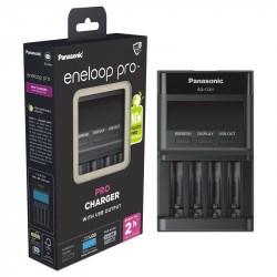 Φορτιστής Μπαταριών Panasonic eneloop pro BQ-CC65 για AA/AAA & USB Output με Οθόνη Led New Eco Pack 38353