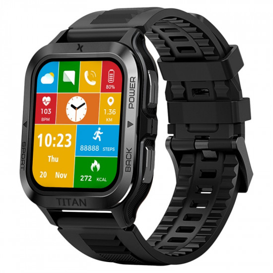 Smartwatch Maxcom FW67 Titan Pro IP69K 360mAh με 1.85” IPS Gorilla Glass 22mm Silicon Band Graphite με Δόνηση και Δυνατότητα Κλήσεων 40280