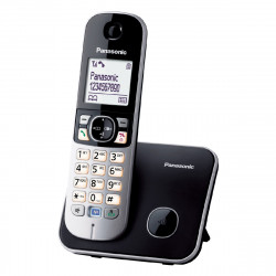 Ασύρματο Ψηφιακό Τηλέφωνο Panasonic KX-TG6851 EU  με Μεγάλη Οθόνη και Ανοιχτή Ακρόαση Μαύρο-Ασημί 31787