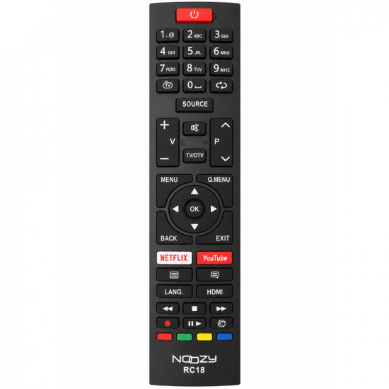 Τηλεχειριστήριο Noozy RC18 για Τηλεοράσεις Vestel, F&U, Telefunken, Turbo-X Άμεσης Αντικατάστασης χωρίς Προγραμματισμό 49578
