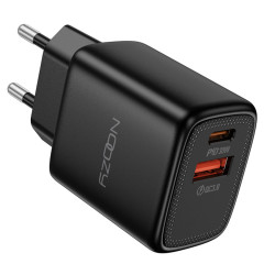 Φορτιστής Ταξιδίου Noozy Rogue E35 PD30W+QC3.0 USB-C Max PD 30W USB-A Max 18W Μαύρος 49936