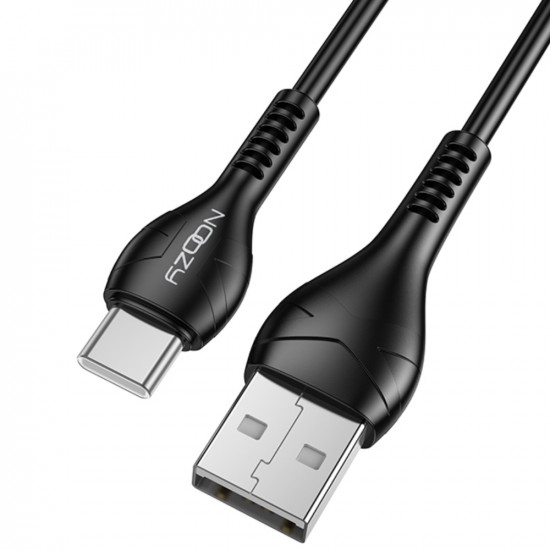 Καλώδιο Σύνδεσης και Φόρτισης A45 USB σε USB-C 3A Μαύρο 1m 49955