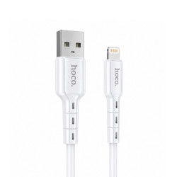 Καλώδιο σύνδεσης Hoco. DU01 Novel USB σε Lightning 2.4A για Φόρτιση και Μεταφορά Δεδομένων Λευκό 1m 51484