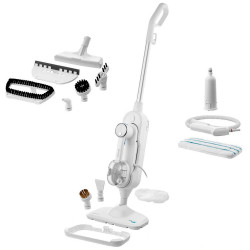 Σκούπα Stick Ατμού 2 σε 1 Sencor SSC 6010WH 1500W με Αποσπώμενο Καθαριστή Ατμού για Όλες τις Επιφάνειες με 3 Επίπεδα Ατμού Καλώδιο 5m Λευκή 51909
