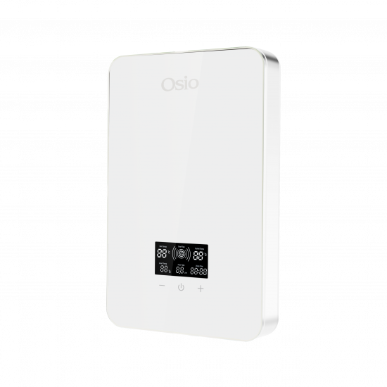 Osio OHF-2880W Ηλεκτρικός Ταχυθερμαντήρας Τοίχου για Μπάνιο Λευκός 8,5kW με Ψηφιακή Οθόνη