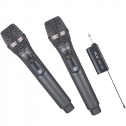 Akai AMD-300 Σετ 2 ασύρματων μικροφώνων 204.5 - 213.5 MHz