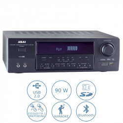 Akai AS110RA-320BT Ραδιοενισχυτής karaoke με Bluetooth και USB – 90 W