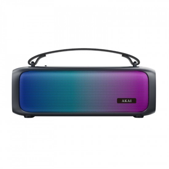 Akai ABTS-08BK Φορητό ηχείο Bluetooth με AWS, USB, AUX, FM, LED-8W RMS