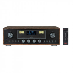 Akai AM-100 Rhapsody Μαύρο ηχοσύστημα με CD player, ασύρματη φόρτιση, Bluetooth, 2xUSB για αναπαραγωγή και φόρτιση, EQ, FM, Aux-In, υποδοχή ακουστικών και τηλεχειριστήριο-30W RMS