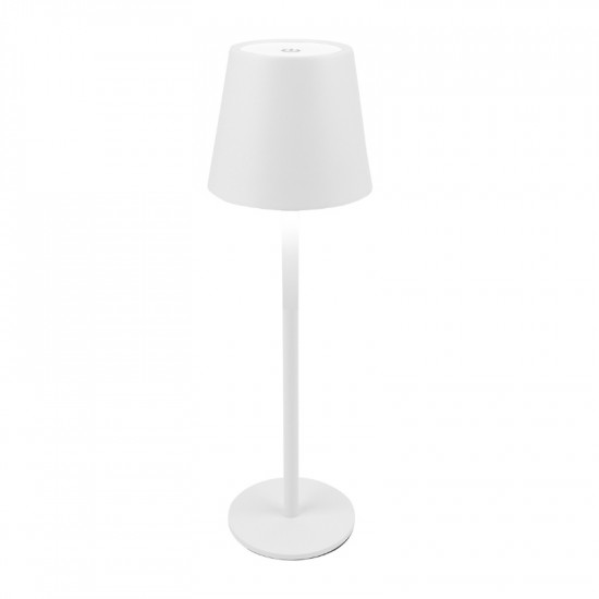 AddLiving 3234 Λευκό μεταλλικό φωτιστικό LED επιτραπέζιο και επαναφορτιζόμενο 36cm με IP44 και ρύθμιση φωτεινότητας 2800Κ/4500Κ/6000Κ